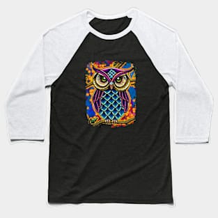 Owl Design Baseball T-Shirt